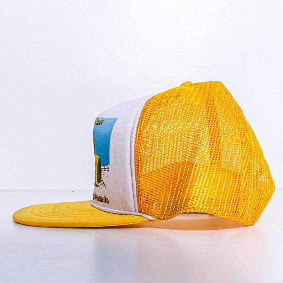 CAT Caterpillar Proving Grounds Mesh Trucker Snapback Hat Arizona VTG 80s - Picture 3 of 9